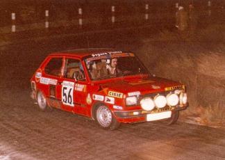 Miquel Gisbert – Maurici Palouzié (Seat 127-E). Rallye Catalunya 1979 (Foto: Joan Aymamí)